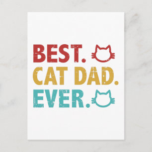 Bester Cat Vater je Postkarte