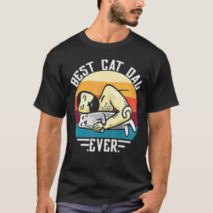 Bester Cat Vater je Schlafen Vintag T-Shirt
