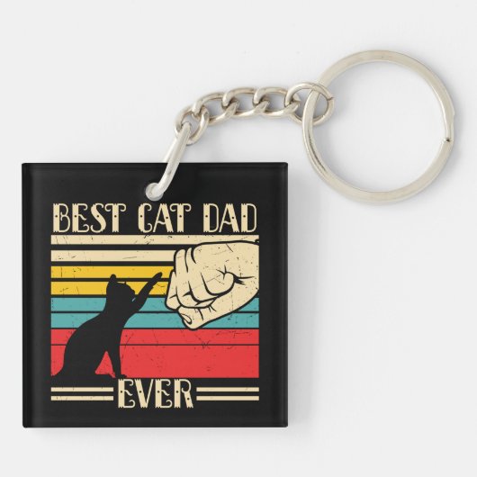 Bester Cat Vater je Schlüsselanhänger (Rückseite)