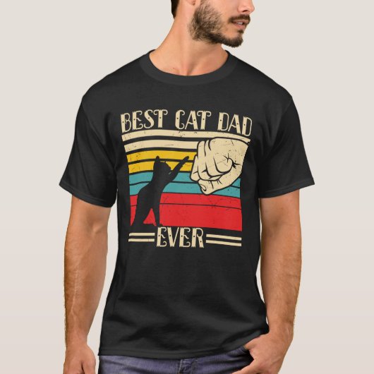 Bester Cat Vater je T-Shirt (Vorderseite)