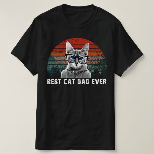 Bester Cat Vater je T-Shirt (Design vorne)