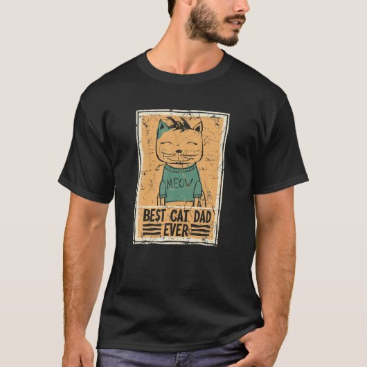 Bester Cat Vater je T-Shirt (Vorderseite)