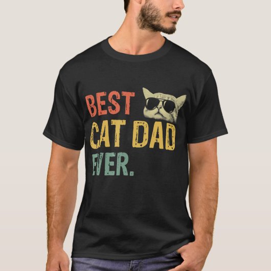 Bester Cat Vater je T - Shirt Kater Daddy Geschenk (Vorderseite)