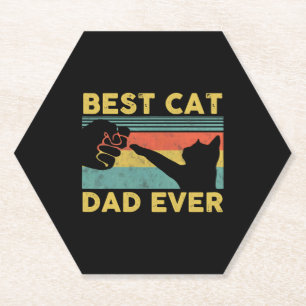 Bester Cat Vater je tee Funny Cat Daddy Vatertag Untersetzer