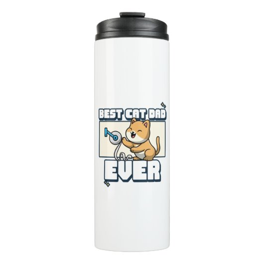 Bester Cat Vater je Thermosbecher (Vorderseite)