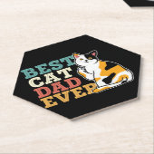 Bester Cat Vater je Untersetzer (angewinkelt)