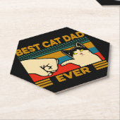 Bester Cat Vater je Untersetzer (angewinkelt)