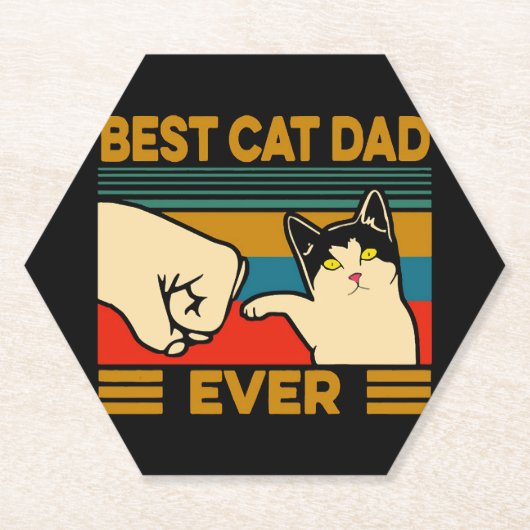 Bester Cat Vater je Untersetzer (Vorderseite)