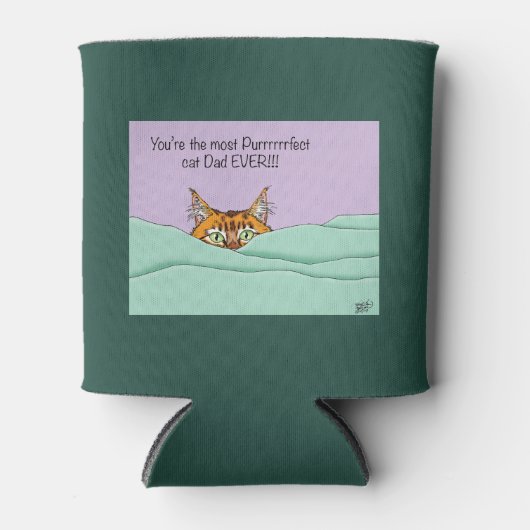 Bester Cat Vater je! Vatertag Dosenkühler (Vorderseite)