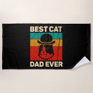 Bester Cat Vater je Vatertag Geschenk Strandtuch