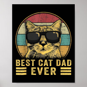 Bester Cat Vater je Vatertag Geschenk Vater Katze  Poster