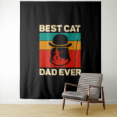 Bester Cat Vater je Vatertag Geschenk Wandteppich (Beispiel)