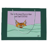 Bester Cat Vater je! Vatertag Große Geschenktüte (Rückseite)