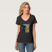 Bester Cat Vater je Vatertag T-Shirt (Vorderseite Vollansicht)
