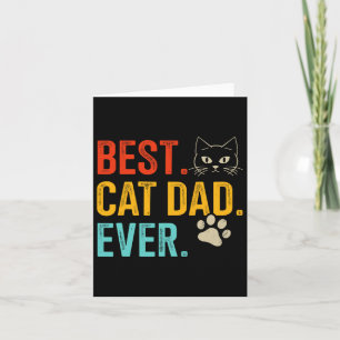Bester Cat Vater je Vintag für Retro Väter Tag Bi Karte