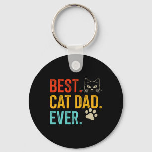Bester Cat Vater je Vintag für Retro Väter Tag Bi Schlüsselanhänger