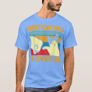 Bester Cat-Vater je Vintagen Männer Bump Fit Fath  T-Shirt