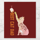 Bester Cat-Vater, je (wirklich) Weinetikett (Einzelnes Label)