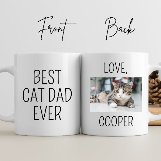 Bester Cat Vater Jeden Personalisierten Foto Cat L Kaffeetasse