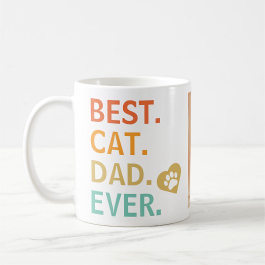 Bester Cat Vater Jeden Personalisierten Foto Kaffe Kaffeetasse (Links)