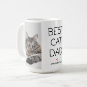 Bester Cat Vater Kaffee Tasse (Vorderseite Links)