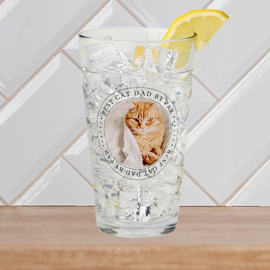 Bester Cat Vater nach Art Klassisches einfaches Fo Glas