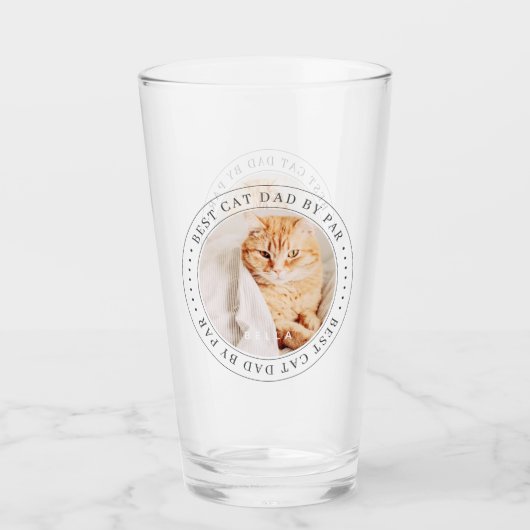Bester Cat Vater nach Art Klassisches einfaches Fo Glas (Vorderseite)