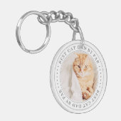 Bester Cat Vater nach Art Klassisches einfaches Fo Schlüsselanhänger (Vorderseite links)