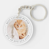 Bester Cat Vater nach Art Klassisches einfaches Fo Schlüsselanhänger (Rückseite)
