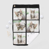 Bester CAT-VATER nach Par - Personalisiert 5-Fotol Golfhandtuch (Insitu)