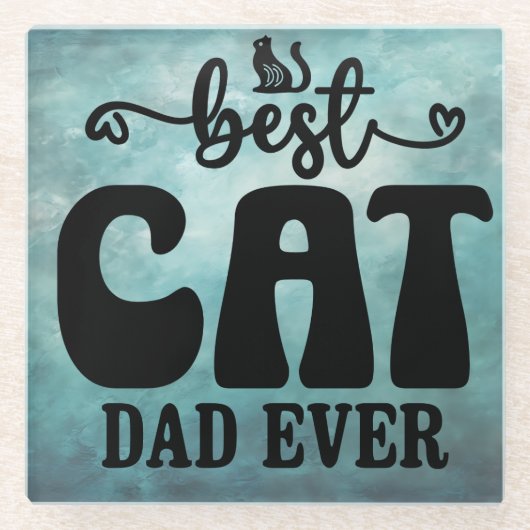 Bester Cat Vater Untersetzer (Vorderseite)