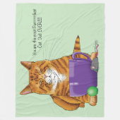 Bester Cat Vater Vatertag Fleecedecke (Vorderseite)