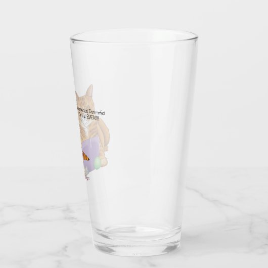Bester Cat Vater Vatertag Glas (Links)