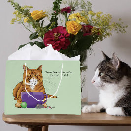 Bester Cat Vater Vatertag Große Geschenktüte
