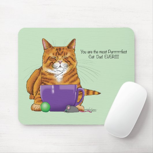 Bester Cat Vater Vatertag Mousepad (Mit Mouse)
