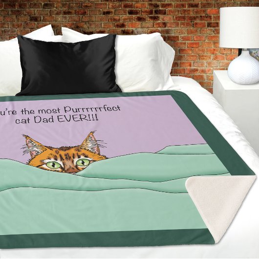 Bester Cat Vater! Vatertag Sherpadecke