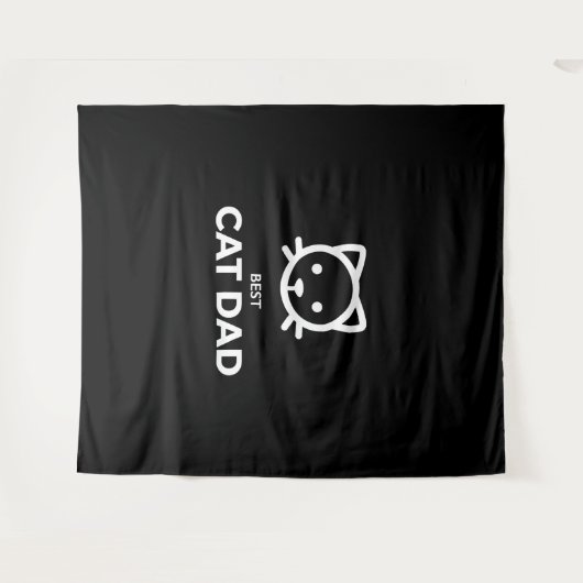 Bester Cat Vater Wandteppich (Vorderseite (Horizontal))