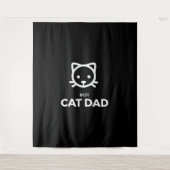 Bester Cat Vater Wandteppich (Vorderseite)