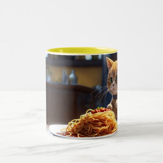 Bester Cat Vater Zweifarbige Tasse (Mittel)