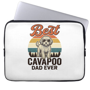 Bester Cavapoo-Vater aller Zeiten Vintage-Hund-Shi Laptopschutzhülle
