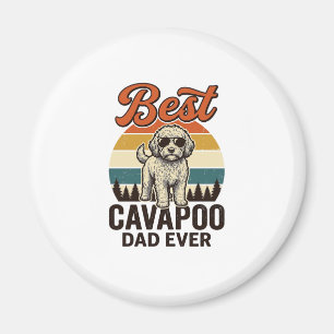 Bester Cavapoo-Vater aller Zeiten Vintage-Hund-Shi Magnet