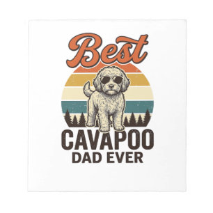 Bester Cavapoo-Vater aller Zeiten Vintage-Hund-Shi Notizblock
