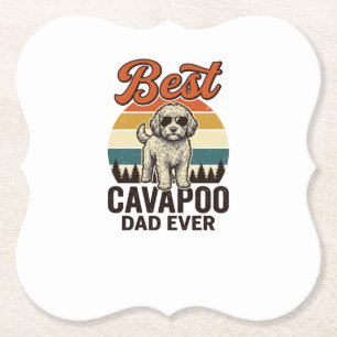 Bester Cavapoo-Vater aller Zeiten Vintage-Hund-Shi Untersetzer
