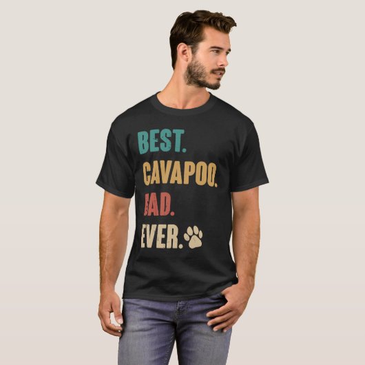 Bester Cavapoo Vater Cavapoo Dog T-Shirt (Vorne ganz)