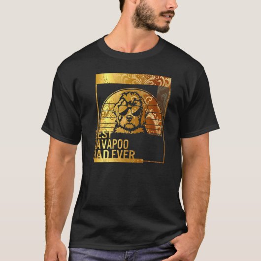 Bester Cavapoo Vater Ever Dog Papa für Männer Dog  T-Shirt (Vorderseite)
