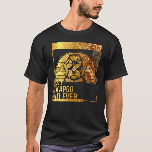 Bester Cavapoo Vater Ever Dog Papa für Männer Dog T-Shirt (Vorderseite)