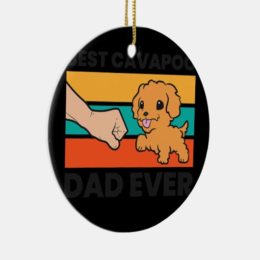 Bester Cavapoo Vater je Cavoodle Cavapoo Dog Keramik Ornament (Rechts)