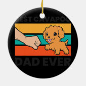 Bester Cavapoo Vater je Cavoodle Cavapoo Dog Keramik Ornament (Hinten)