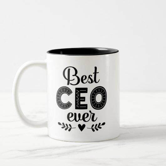 Bester CEO je Zweifarbige Tasse (Links)