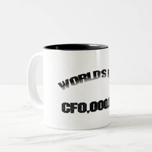 Bester CFO der Welt00.000 Zweifarbige Tasse (Vorderseite Links)